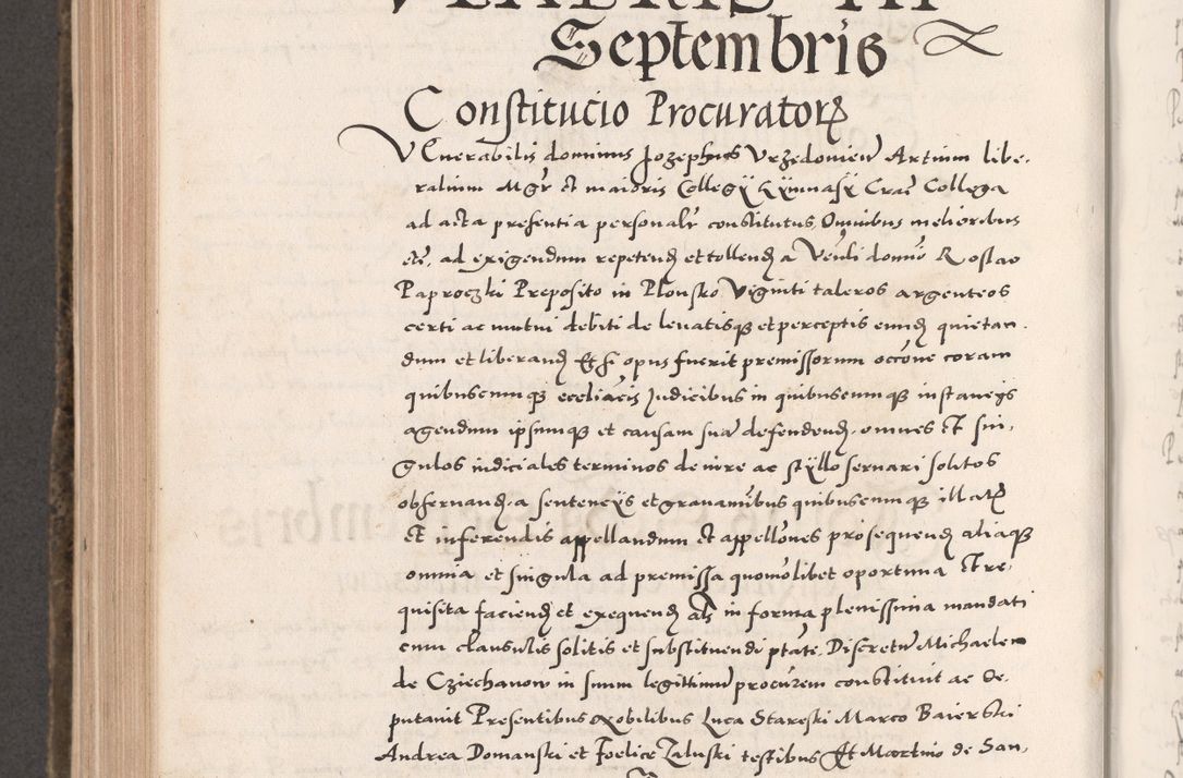Zdjęcie nr 772 dla obiektu archiwalnego: Acta actorum causarum, sententiarum tam diffinitivarum quam interloquutoriarum, decretorum, obligationum, quietationum, constitutionum procuratorum etc. coram reverendo domino Martino Izdbienski de Russiecz archidiacono Posnaniensi, custode et in spiritualibus vicario generali Cracoviensi, ad annum Domini millesimum quingesimum sexagesimum quintum, cuius indictio octava, pontificatus Pii pape, annus sextus, continuantur