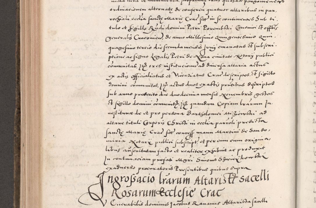 Zdjęcie nr 766 dla obiektu archiwalnego: Acta actorum causarum, sententiarum tam diffinitivarum quam interloquutoriarum, decretorum, obligationum, quietationum, constitutionum procuratorum etc. coram reverendo domino Martino Izdbienski de Russiecz archidiacono Posnaniensi, custode et in spiritualibus vicario generali Cracoviensi, ad annum Domini millesimum quingesimum sexagesimum quintum, cuius indictio octava, pontificatus Pii pape, annus sextus, continuantur