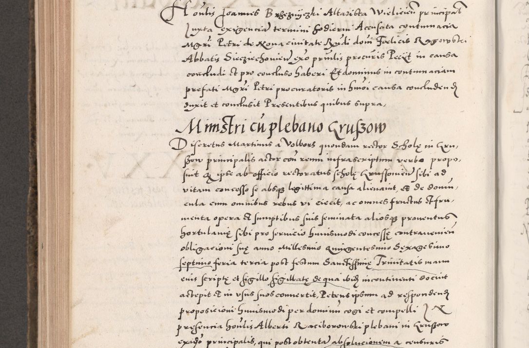 Zdjęcie nr 756 dla obiektu archiwalnego: Acta actorum causarum, sententiarum tam diffinitivarum quam interloquutoriarum, decretorum, obligationum, quietationum, constitutionum procuratorum etc. coram reverendo domino Martino Izdbienski de Russiecz archidiacono Posnaniensi, custode et in spiritualibus vicario generali Cracoviensi, ad annum Domini millesimum quingesimum sexagesimum quintum, cuius indictio octava, pontificatus Pii pape, annus sextus, continuantur