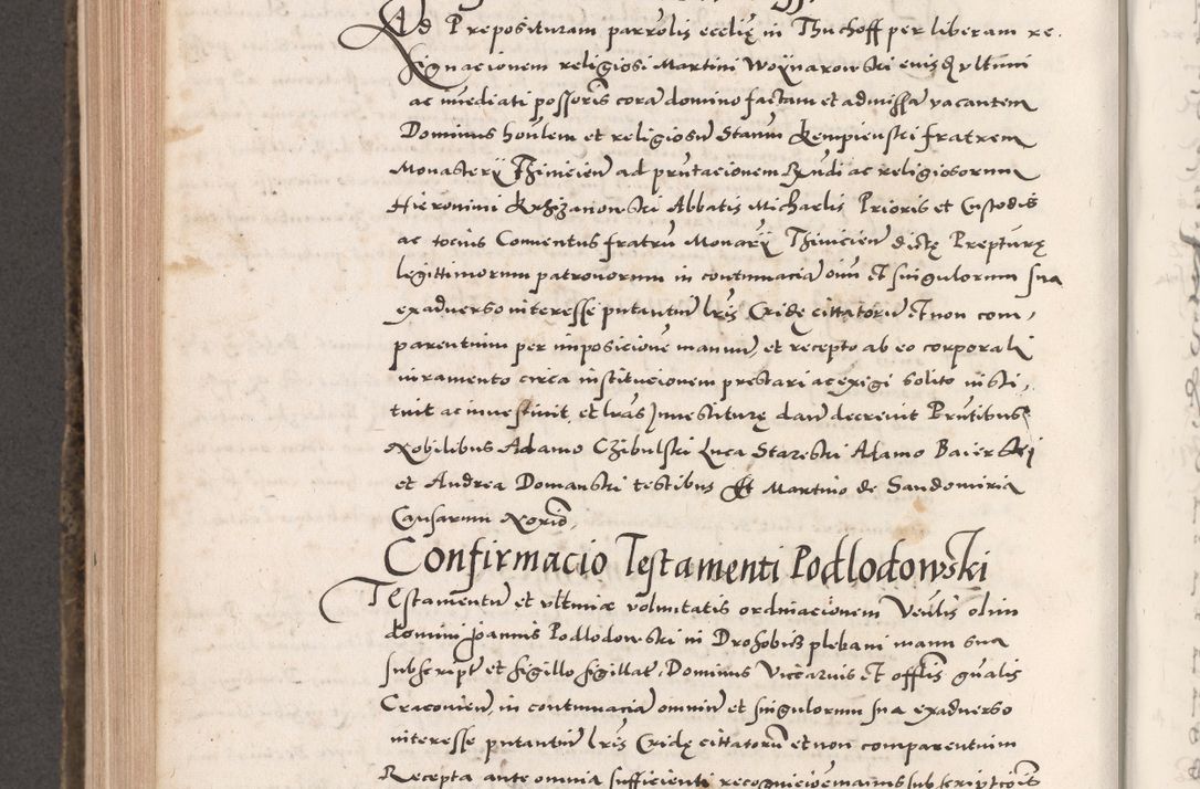 Zdjęcie nr 752 dla obiektu archiwalnego: Acta actorum causarum, sententiarum tam diffinitivarum quam interloquutoriarum, decretorum, obligationum, quietationum, constitutionum procuratorum etc. coram reverendo domino Martino Izdbienski de Russiecz archidiacono Posnaniensi, custode et in spiritualibus vicario generali Cracoviensi, ad annum Domini millesimum quingesimum sexagesimum quintum, cuius indictio octava, pontificatus Pii pape, annus sextus, continuantur