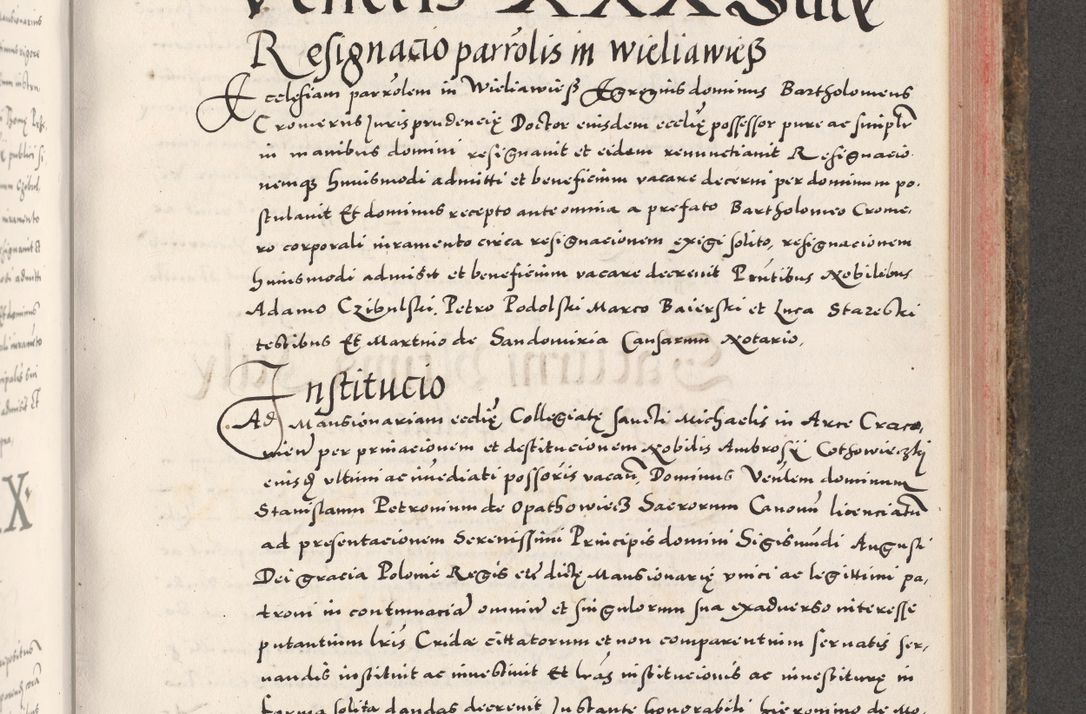 Zdjęcie nr 747 dla obiektu archiwalnego: Acta actorum causarum, sententiarum tam diffinitivarum quam interloquutoriarum, decretorum, obligationum, quietationum, constitutionum procuratorum etc. coram reverendo domino Martino Izdbienski de Russiecz archidiacono Posnaniensi, custode et in spiritualibus vicario generali Cracoviensi, ad annum Domini millesimum quingesimum sexagesimum quintum, cuius indictio octava, pontificatus Pii pape, annus sextus, continuantur