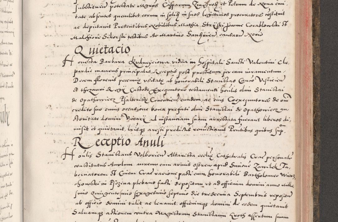 Zdjęcie nr 749 dla obiektu archiwalnego: Acta actorum causarum, sententiarum tam diffinitivarum quam interloquutoriarum, decretorum, obligationum, quietationum, constitutionum procuratorum etc. coram reverendo domino Martino Izdbienski de Russiecz archidiacono Posnaniensi, custode et in spiritualibus vicario generali Cracoviensi, ad annum Domini millesimum quingesimum sexagesimum quintum, cuius indictio octava, pontificatus Pii pape, annus sextus, continuantur