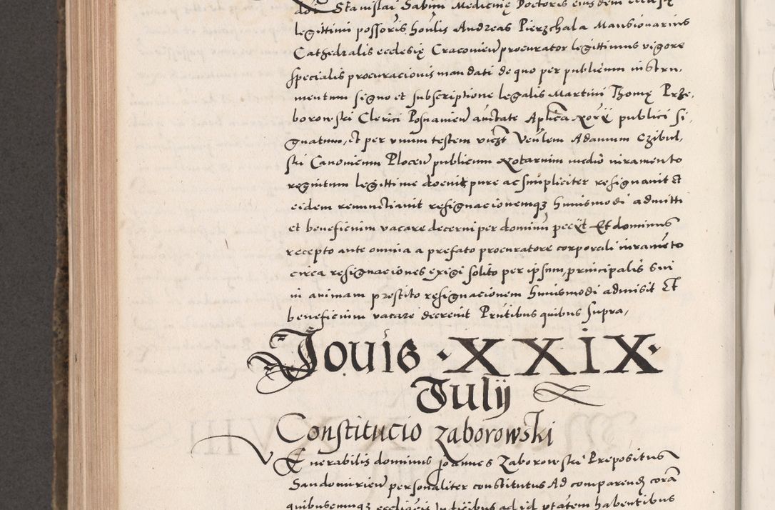 Zdjęcie nr 746 dla obiektu archiwalnego: Acta actorum causarum, sententiarum tam diffinitivarum quam interloquutoriarum, decretorum, obligationum, quietationum, constitutionum procuratorum etc. coram reverendo domino Martino Izdbienski de Russiecz archidiacono Posnaniensi, custode et in spiritualibus vicario generali Cracoviensi, ad annum Domini millesimum quingesimum sexagesimum quintum, cuius indictio octava, pontificatus Pii pape, annus sextus, continuantur