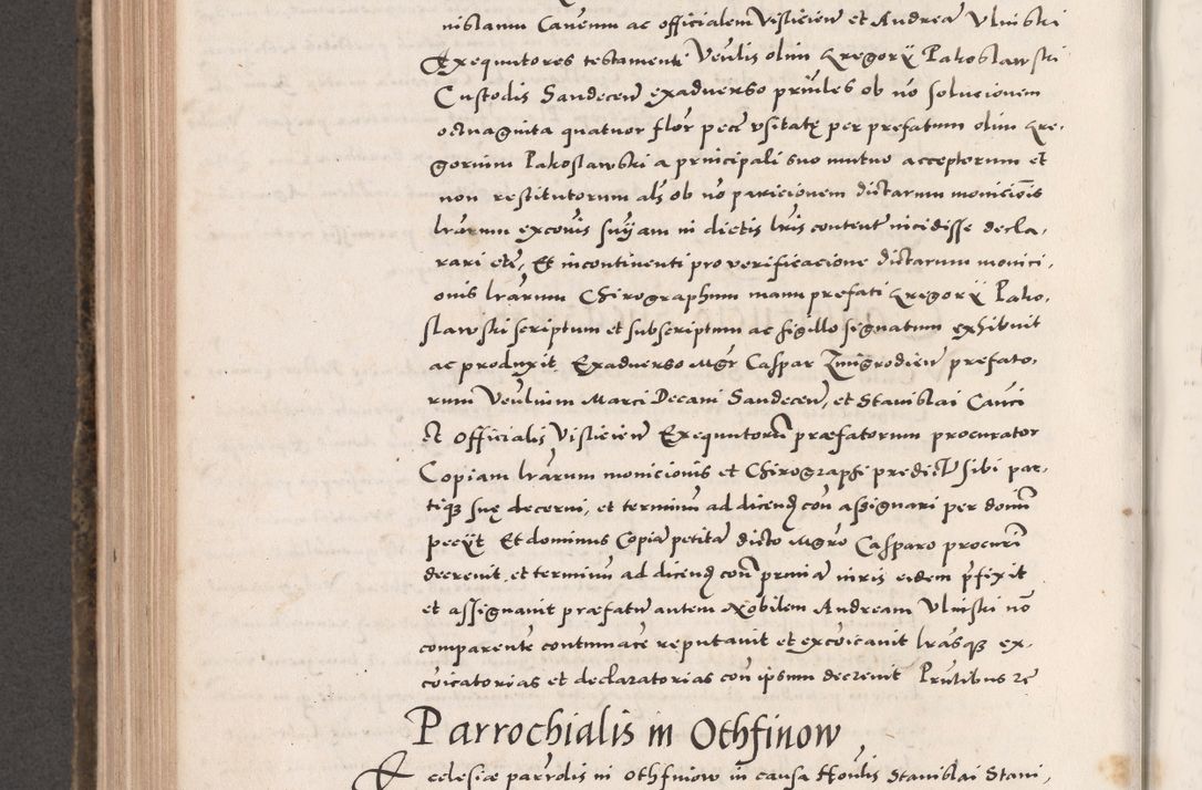 Zdjęcie nr 718 dla obiektu archiwalnego: Acta actorum causarum, sententiarum tam diffinitivarum quam interloquutoriarum, decretorum, obligationum, quietationum, constitutionum procuratorum etc. coram reverendo domino Martino Izdbienski de Russiecz archidiacono Posnaniensi, custode et in spiritualibus vicario generali Cracoviensi, ad annum Domini millesimum quingesimum sexagesimum quintum, cuius indictio octava, pontificatus Pii pape, annus sextus, continuantur