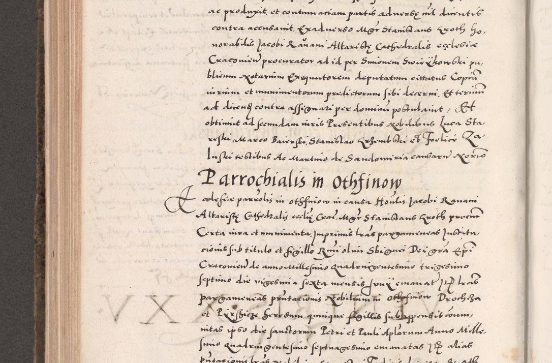 Zdjęcie nr 714 dla obiektu archiwalnego: Acta actorum causarum, sententiarum tam diffinitivarum quam interloquutoriarum, decretorum, obligationum, quietationum, constitutionum procuratorum etc. coram reverendo domino Martino Izdbienski de Russiecz archidiacono Posnaniensi, custode et in spiritualibus vicario generali Cracoviensi, ad annum Domini millesimum quingesimum sexagesimum quintum, cuius indictio octava, pontificatus Pii pape, annus sextus, continuantur