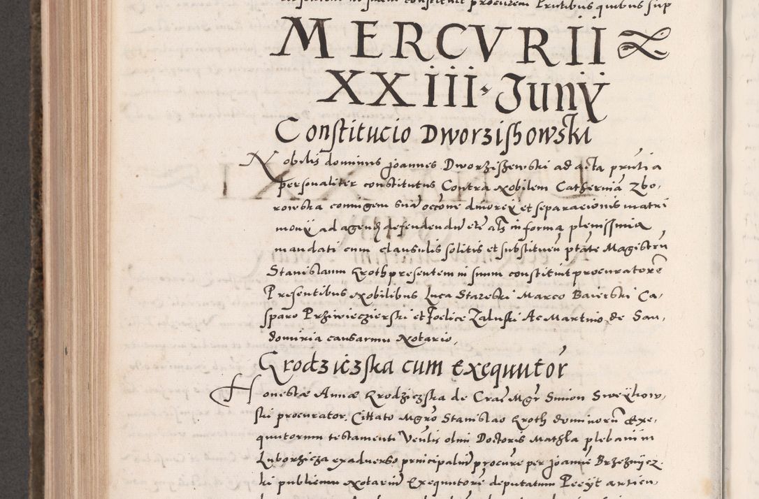 Zdjęcie nr 710 dla obiektu archiwalnego: Acta actorum causarum, sententiarum tam diffinitivarum quam interloquutoriarum, decretorum, obligationum, quietationum, constitutionum procuratorum etc. coram reverendo domino Martino Izdbienski de Russiecz archidiacono Posnaniensi, custode et in spiritualibus vicario generali Cracoviensi, ad annum Domini millesimum quingesimum sexagesimum quintum, cuius indictio octava, pontificatus Pii pape, annus sextus, continuantur