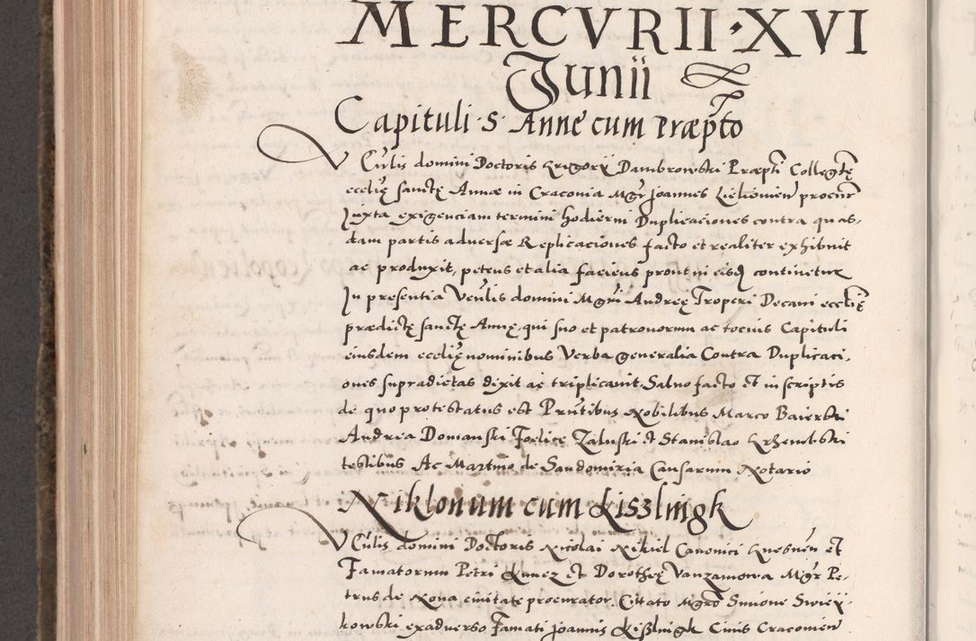 Zdjęcie nr 702 dla obiektu archiwalnego: Acta actorum causarum, sententiarum tam diffinitivarum quam interloquutoriarum, decretorum, obligationum, quietationum, constitutionum procuratorum etc. coram reverendo domino Martino Izdbienski de Russiecz archidiacono Posnaniensi, custode et in spiritualibus vicario generali Cracoviensi, ad annum Domini millesimum quingesimum sexagesimum quintum, cuius indictio octava, pontificatus Pii pape, annus sextus, continuantur