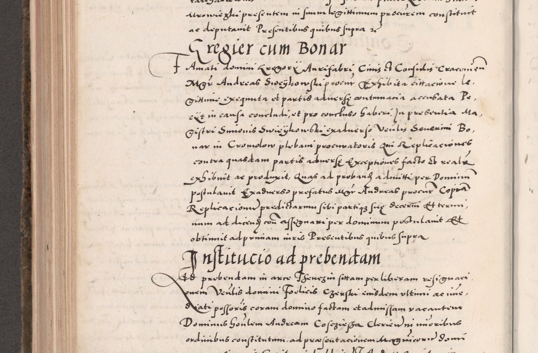 Zdjęcie nr 704 dla obiektu archiwalnego: Acta actorum causarum, sententiarum tam diffinitivarum quam interloquutoriarum, decretorum, obligationum, quietationum, constitutionum procuratorum etc. coram reverendo domino Martino Izdbienski de Russiecz archidiacono Posnaniensi, custode et in spiritualibus vicario generali Cracoviensi, ad annum Domini millesimum quingesimum sexagesimum quintum, cuius indictio octava, pontificatus Pii pape, annus sextus, continuantur