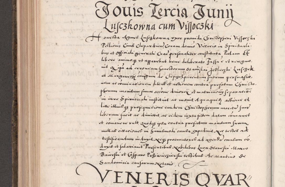 Zdjęcie nr 688 dla obiektu archiwalnego: Acta actorum causarum, sententiarum tam diffinitivarum quam interloquutoriarum, decretorum, obligationum, quietationum, constitutionum procuratorum etc. coram reverendo domino Martino Izdbienski de Russiecz archidiacono Posnaniensi, custode et in spiritualibus vicario generali Cracoviensi, ad annum Domini millesimum quingesimum sexagesimum quintum, cuius indictio octava, pontificatus Pii pape, annus sextus, continuantur