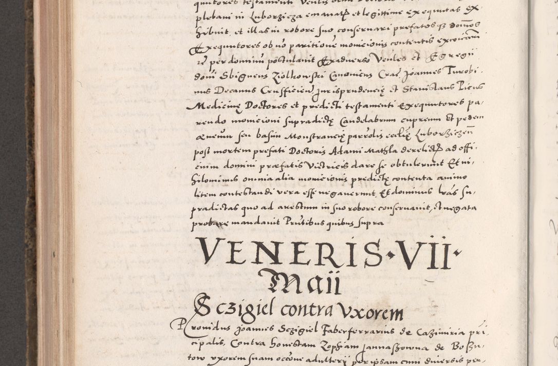 Zdjęcie nr 648 dla obiektu archiwalnego: Acta actorum causarum, sententiarum tam diffinitivarum quam interloquutoriarum, decretorum, obligationum, quietationum, constitutionum procuratorum etc. coram reverendo domino Martino Izdbienski de Russiecz archidiacono Posnaniensi, custode et in spiritualibus vicario generali Cracoviensi, ad annum Domini millesimum quingesimum sexagesimum quintum, cuius indictio octava, pontificatus Pii pape, annus sextus, continuantur