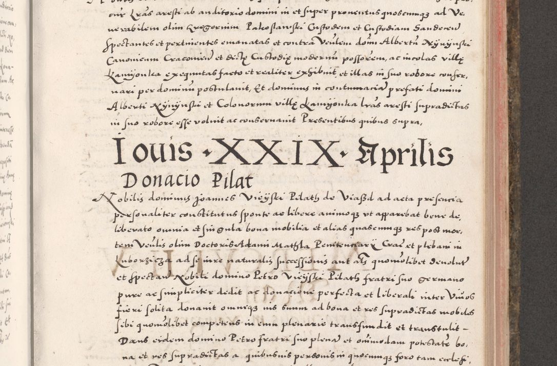 Zdjęcie nr 645 dla obiektu archiwalnego: Acta actorum causarum, sententiarum tam diffinitivarum quam interloquutoriarum, decretorum, obligationum, quietationum, constitutionum procuratorum etc. coram reverendo domino Martino Izdbienski de Russiecz archidiacono Posnaniensi, custode et in spiritualibus vicario generali Cracoviensi, ad annum Domini millesimum quingesimum sexagesimum quintum, cuius indictio octava, pontificatus Pii pape, annus sextus, continuantur