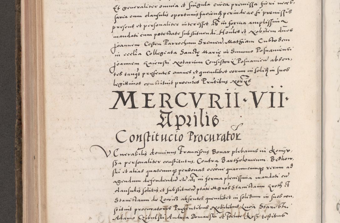 Zdjęcie nr 630 dla obiektu archiwalnego: Acta actorum causarum, sententiarum tam diffinitivarum quam interloquutoriarum, decretorum, obligationum, quietationum, constitutionum procuratorum etc. coram reverendo domino Martino Izdbienski de Russiecz archidiacono Posnaniensi, custode et in spiritualibus vicario generali Cracoviensi, ad annum Domini millesimum quingesimum sexagesimum quintum, cuius indictio octava, pontificatus Pii pape, annus sextus, continuantur