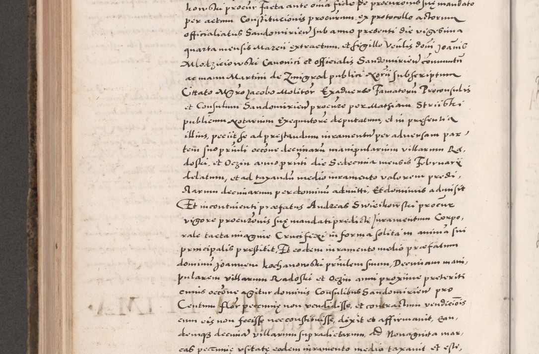 Zdjęcie nr 622 dla obiektu archiwalnego: Acta actorum causarum, sententiarum tam diffinitivarum quam interloquutoriarum, decretorum, obligationum, quietationum, constitutionum procuratorum etc. coram reverendo domino Martino Izdbienski de Russiecz archidiacono Posnaniensi, custode et in spiritualibus vicario generali Cracoviensi, ad annum Domini millesimum quingesimum sexagesimum quintum, cuius indictio octava, pontificatus Pii pape, annus sextus, continuantur