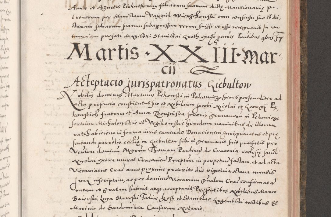 Zdjęcie nr 613 dla obiektu archiwalnego: Acta actorum causarum, sententiarum tam diffinitivarum quam interloquutoriarum, decretorum, obligationum, quietationum, constitutionum procuratorum etc. coram reverendo domino Martino Izdbienski de Russiecz archidiacono Posnaniensi, custode et in spiritualibus vicario generali Cracoviensi, ad annum Domini millesimum quingesimum sexagesimum quintum, cuius indictio octava, pontificatus Pii pape, annus sextus, continuantur