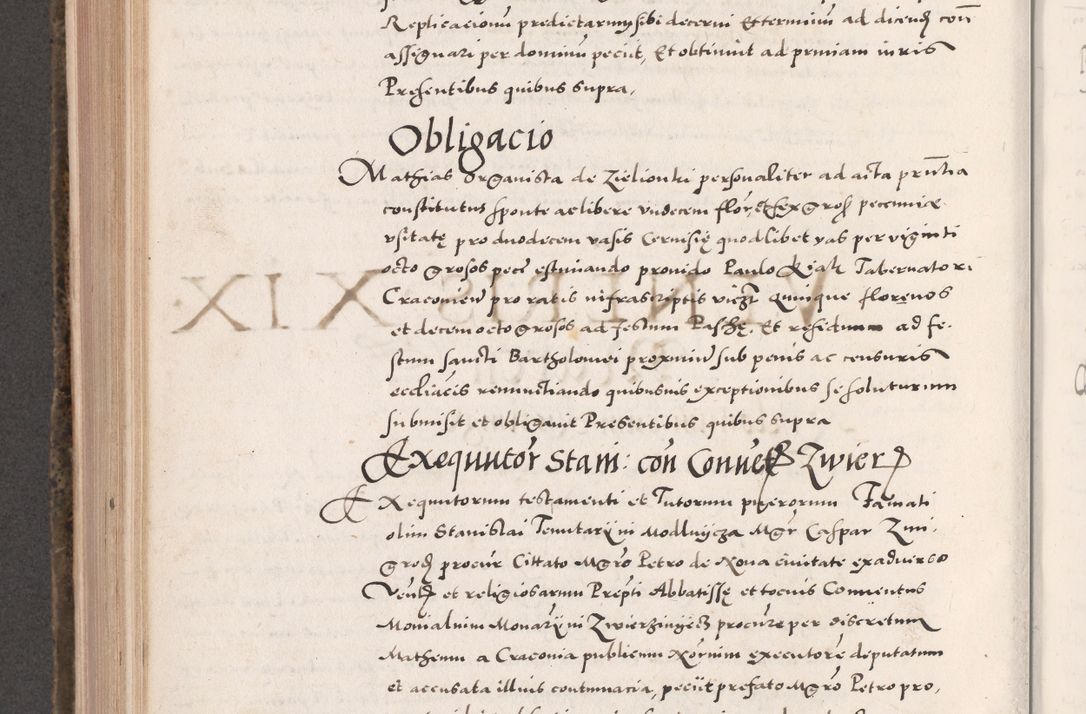 Zdjęcie nr 606 dla obiektu archiwalnego: Acta actorum causarum, sententiarum tam diffinitivarum quam interloquutoriarum, decretorum, obligationum, quietationum, constitutionum procuratorum etc. coram reverendo domino Martino Izdbienski de Russiecz archidiacono Posnaniensi, custode et in spiritualibus vicario generali Cracoviensi, ad annum Domini millesimum quingesimum sexagesimum quintum, cuius indictio octava, pontificatus Pii pape, annus sextus, continuantur