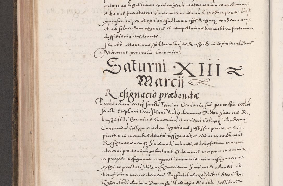 Zdjęcie nr 596 dla obiektu archiwalnego: Acta actorum causarum, sententiarum tam diffinitivarum quam interloquutoriarum, decretorum, obligationum, quietationum, constitutionum procuratorum etc. coram reverendo domino Martino Izdbienski de Russiecz archidiacono Posnaniensi, custode et in spiritualibus vicario generali Cracoviensi, ad annum Domini millesimum quingesimum sexagesimum quintum, cuius indictio octava, pontificatus Pii pape, annus sextus, continuantur