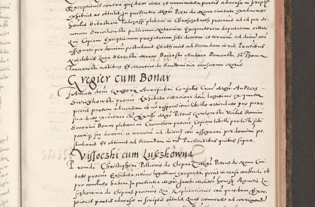 Zdjęcie nr 587 dla obiektu archiwalnego: Acta actorum causarum, sententiarum tam diffinitivarum quam interloquutoriarum, decretorum, obligationum, quietationum, constitutionum procuratorum etc. coram reverendo domino Martino Izdbienski de Russiecz archidiacono Posnaniensi, custode et in spiritualibus vicario generali Cracoviensi, ad annum Domini millesimum quingesimum sexagesimum quintum, cuius indictio octava, pontificatus Pii pape, annus sextus, continuantur