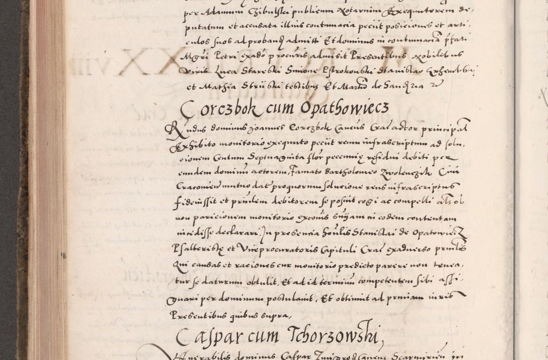 Zdjęcie nr 544 dla obiektu archiwalnego: Acta actorum causarum, sententiarum tam diffinitivarum quam interloquutoriarum, decretorum, obligationum, quietationum, constitutionum procuratorum etc. coram reverendo domino Martino Izdbienski de Russiecz archidiacono Posnaniensi, custode et in spiritualibus vicario generali Cracoviensi, ad annum Domini millesimum quingesimum sexagesimum quintum, cuius indictio octava, pontificatus Pii pape, annus sextus, continuantur