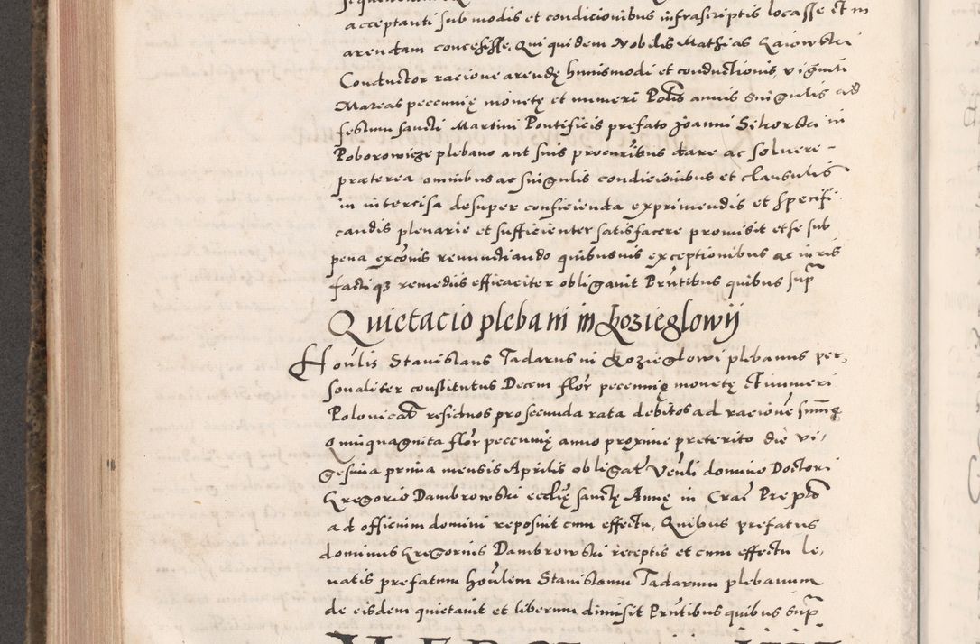 Zdjęcie nr 546 dla obiektu archiwalnego: Acta actorum causarum, sententiarum tam diffinitivarum quam interloquutoriarum, decretorum, obligationum, quietationum, constitutionum procuratorum etc. coram reverendo domino Martino Izdbienski de Russiecz archidiacono Posnaniensi, custode et in spiritualibus vicario generali Cracoviensi, ad annum Domini millesimum quingesimum sexagesimum quintum, cuius indictio octava, pontificatus Pii pape, annus sextus, continuantur