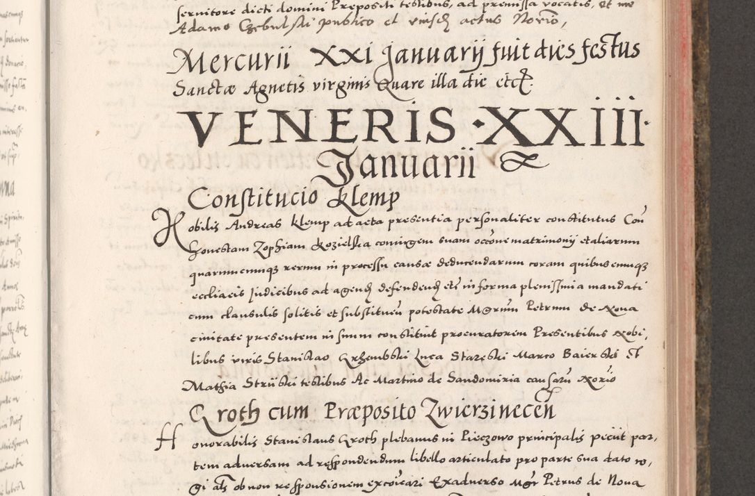 Zdjęcie nr 541 dla obiektu archiwalnego: Acta actorum causarum, sententiarum tam diffinitivarum quam interloquutoriarum, decretorum, obligationum, quietationum, constitutionum procuratorum etc. coram reverendo domino Martino Izdbienski de Russiecz archidiacono Posnaniensi, custode et in spiritualibus vicario generali Cracoviensi, ad annum Domini millesimum quingesimum sexagesimum quintum, cuius indictio octava, pontificatus Pii pape, annus sextus, continuantur