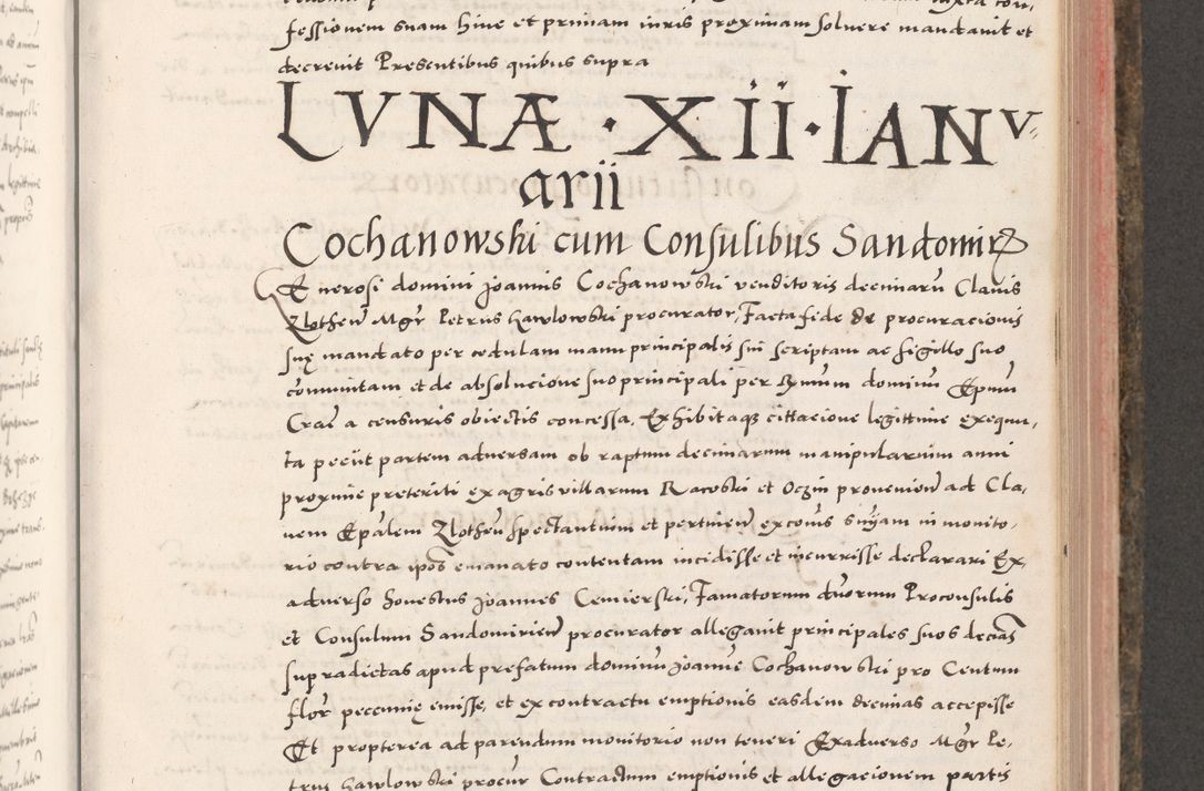 Zdjęcie nr 515 dla obiektu archiwalnego: Acta actorum causarum, sententiarum tam diffinitivarum quam interloquutoriarum, decretorum, obligationum, quietationum, constitutionum procuratorum etc. coram reverendo domino Martino Izdbienski de Russiecz archidiacono Posnaniensi, custode et in spiritualibus vicario generali Cracoviensi, ad annum Domini millesimum quingesimum sexagesimum quintum, cuius indictio octava, pontificatus Pii pape, annus sextus, continuantur