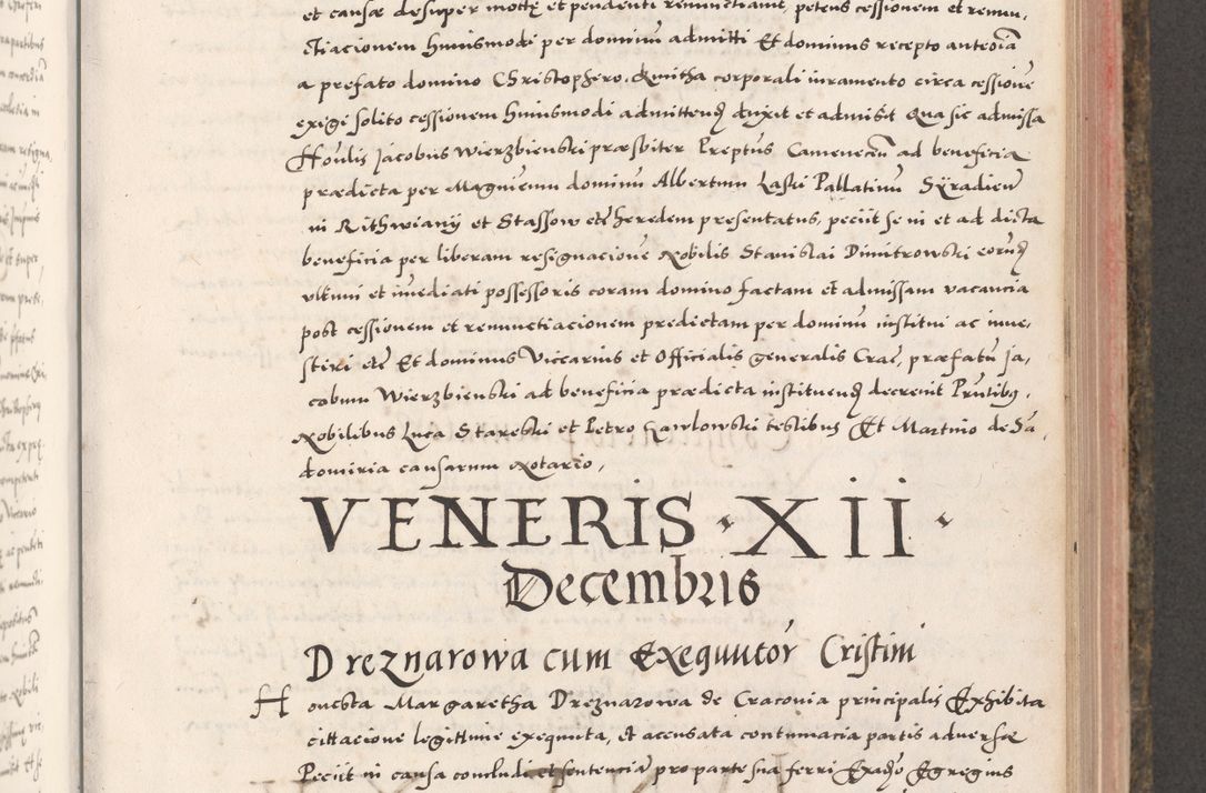 Zdjęcie nr 497 dla obiektu archiwalnego: Acta actorum causarum, sententiarum tam diffinitivarum quam interloquutoriarum, decretorum, obligationum, quietationum, constitutionum procuratorum etc. coram reverendo domino Martino Izdbienski de Russiecz archidiacono Posnaniensi, custode et in spiritualibus vicario generali Cracoviensi, ad annum Domini millesimum quingesimum sexagesimum quintum, cuius indictio octava, pontificatus Pii pape, annus sextus, continuantur