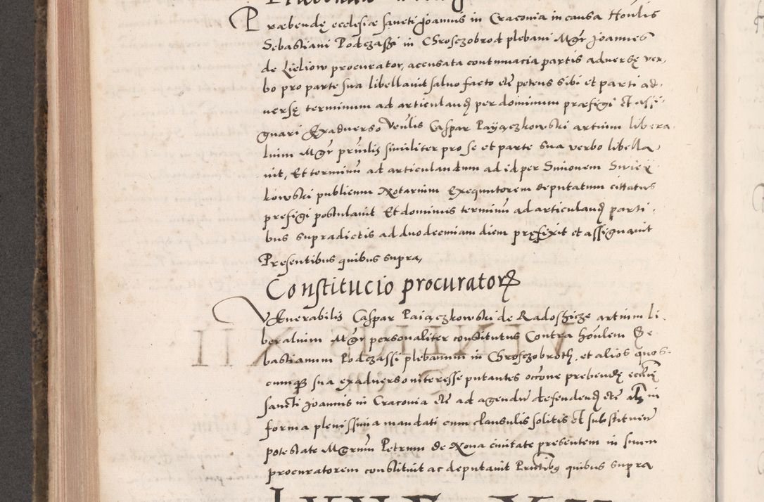 Zdjęcie nr 498 dla obiektu archiwalnego: Acta actorum causarum, sententiarum tam diffinitivarum quam interloquutoriarum, decretorum, obligationum, quietationum, constitutionum procuratorum etc. coram reverendo domino Martino Izdbienski de Russiecz archidiacono Posnaniensi, custode et in spiritualibus vicario generali Cracoviensi, ad annum Domini millesimum quingesimum sexagesimum quintum, cuius indictio octava, pontificatus Pii pape, annus sextus, continuantur