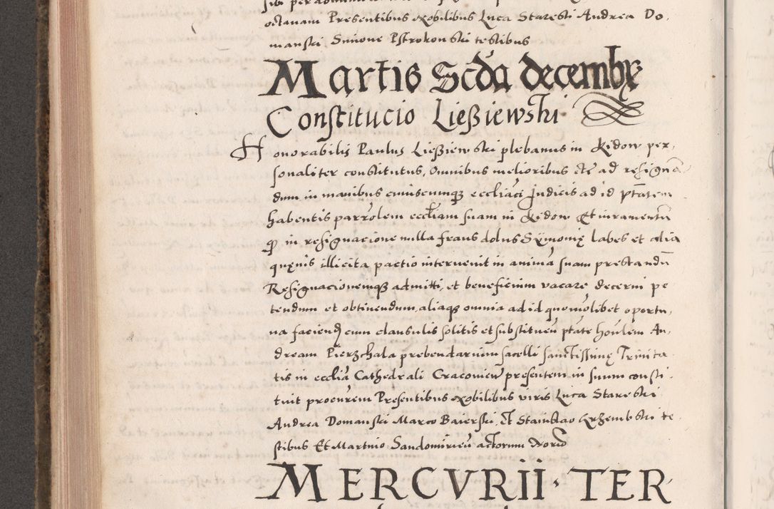 Zdjęcie nr 484 dla obiektu archiwalnego: Acta actorum causarum, sententiarum tam diffinitivarum quam interloquutoriarum, decretorum, obligationum, quietationum, constitutionum procuratorum etc. coram reverendo domino Martino Izdbienski de Russiecz archidiacono Posnaniensi, custode et in spiritualibus vicario generali Cracoviensi, ad annum Domini millesimum quingesimum sexagesimum quintum, cuius indictio octava, pontificatus Pii pape, annus sextus, continuantur
