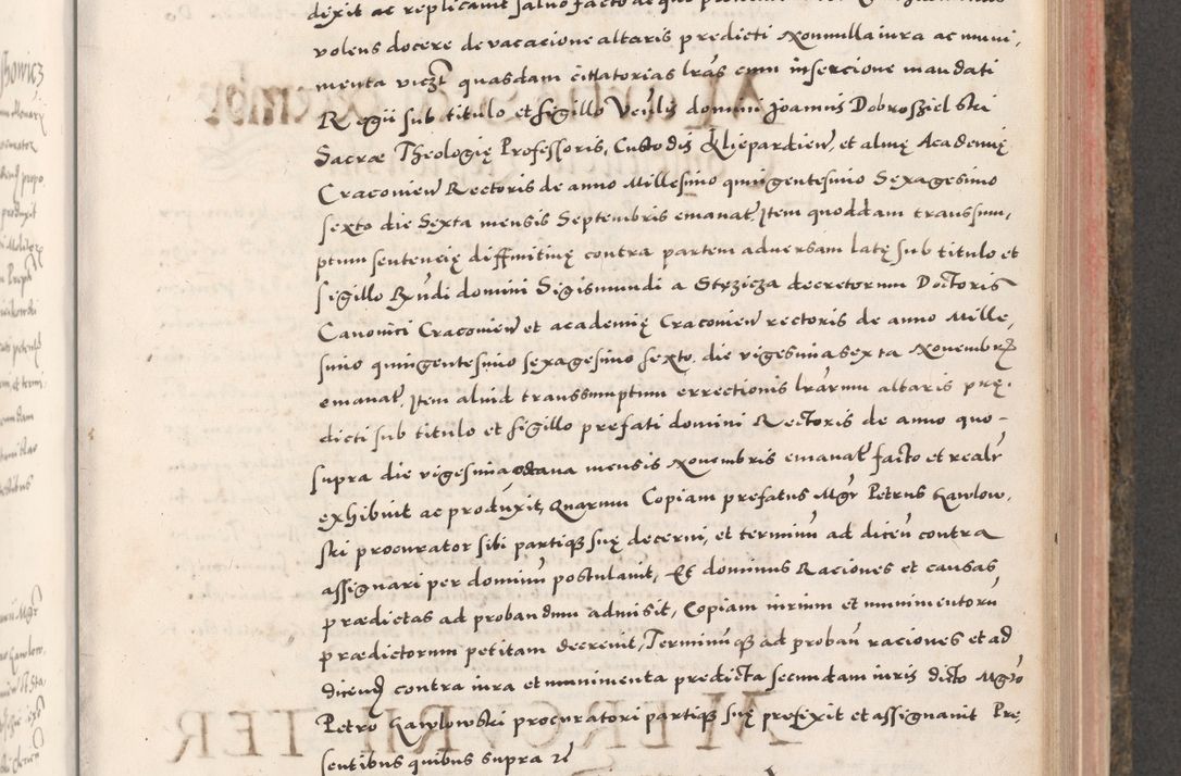 Zdjęcie nr 483 dla obiektu archiwalnego: Acta actorum causarum, sententiarum tam diffinitivarum quam interloquutoriarum, decretorum, obligationum, quietationum, constitutionum procuratorum etc. coram reverendo domino Martino Izdbienski de Russiecz archidiacono Posnaniensi, custode et in spiritualibus vicario generali Cracoviensi, ad annum Domini millesimum quingesimum sexagesimum quintum, cuius indictio octava, pontificatus Pii pape, annus sextus, continuantur