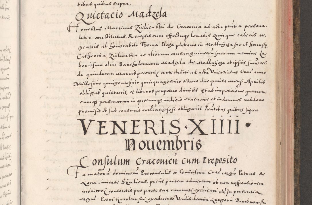 Zdjęcie nr 467 dla obiektu archiwalnego: Acta actorum causarum, sententiarum tam diffinitivarum quam interloquutoriarum, decretorum, obligationum, quietationum, constitutionum procuratorum etc. coram reverendo domino Martino Izdbienski de Russiecz archidiacono Posnaniensi, custode et in spiritualibus vicario generali Cracoviensi, ad annum Domini millesimum quingesimum sexagesimum quintum, cuius indictio octava, pontificatus Pii pape, annus sextus, continuantur