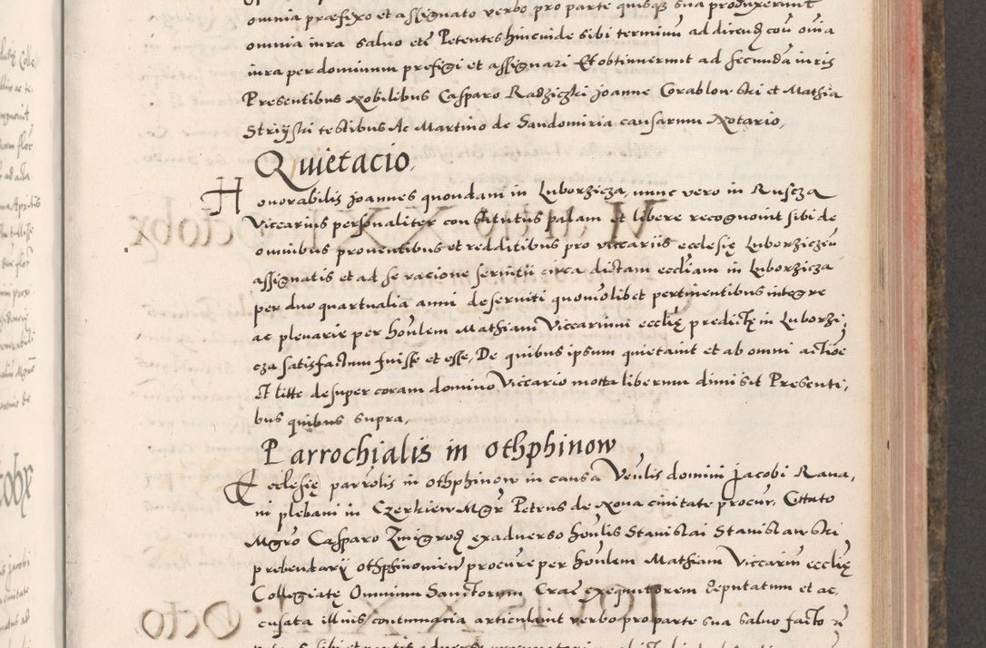 Zdjęcie nr 453 dla obiektu archiwalnego: Acta actorum causarum, sententiarum tam diffinitivarum quam interloquutoriarum, decretorum, obligationum, quietationum, constitutionum procuratorum etc. coram reverendo domino Martino Izdbienski de Russiecz archidiacono Posnaniensi, custode et in spiritualibus vicario generali Cracoviensi, ad annum Domini millesimum quingesimum sexagesimum quintum, cuius indictio octava, pontificatus Pii pape, annus sextus, continuantur
