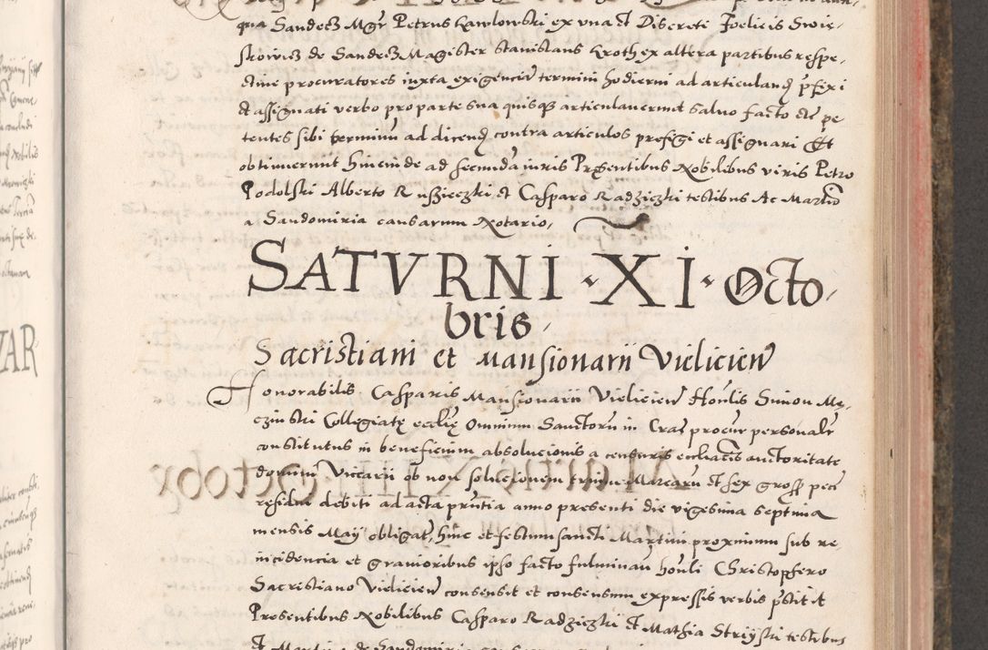 Zdjęcie nr 451 dla obiektu archiwalnego: Acta actorum causarum, sententiarum tam diffinitivarum quam interloquutoriarum, decretorum, obligationum, quietationum, constitutionum procuratorum etc. coram reverendo domino Martino Izdbienski de Russiecz archidiacono Posnaniensi, custode et in spiritualibus vicario generali Cracoviensi, ad annum Domini millesimum quingesimum sexagesimum quintum, cuius indictio octava, pontificatus Pii pape, annus sextus, continuantur