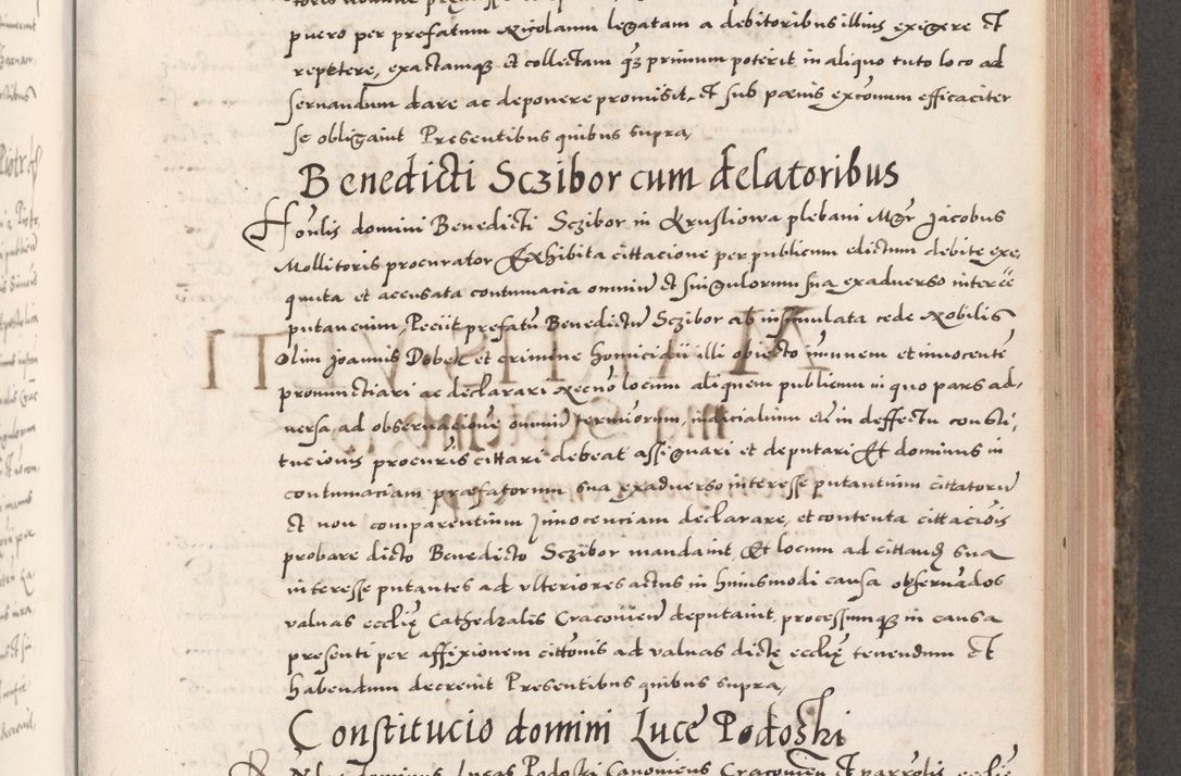 Zdjęcie nr 447 dla obiektu archiwalnego: Acta actorum causarum, sententiarum tam diffinitivarum quam interloquutoriarum, decretorum, obligationum, quietationum, constitutionum procuratorum etc. coram reverendo domino Martino Izdbienski de Russiecz archidiacono Posnaniensi, custode et in spiritualibus vicario generali Cracoviensi, ad annum Domini millesimum quingesimum sexagesimum quintum, cuius indictio octava, pontificatus Pii pape, annus sextus, continuantur