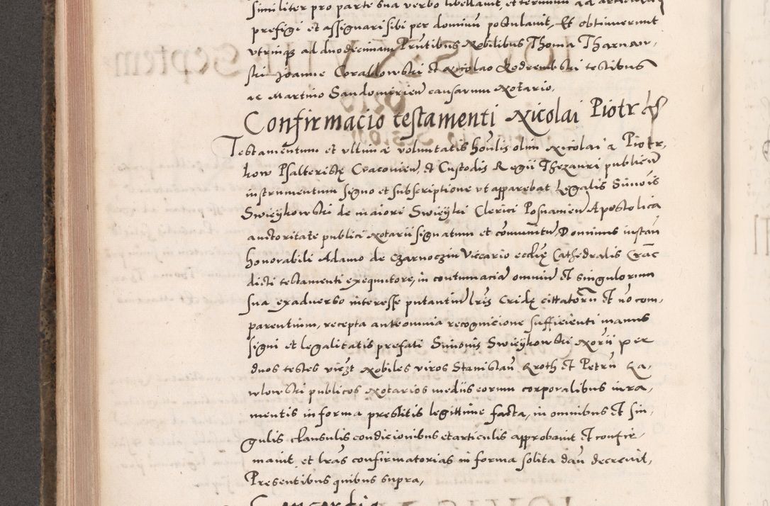 Zdjęcie nr 446 dla obiektu archiwalnego: Acta actorum causarum, sententiarum tam diffinitivarum quam interloquutoriarum, decretorum, obligationum, quietationum, constitutionum procuratorum etc. coram reverendo domino Martino Izdbienski de Russiecz archidiacono Posnaniensi, custode et in spiritualibus vicario generali Cracoviensi, ad annum Domini millesimum quingesimum sexagesimum quintum, cuius indictio octava, pontificatus Pii pape, annus sextus, continuantur