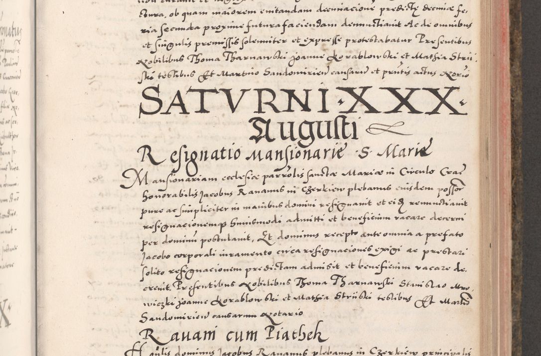Zdjęcie nr 437 dla obiektu archiwalnego: Acta actorum causarum, sententiarum tam diffinitivarum quam interloquutoriarum, decretorum, obligationum, quietationum, constitutionum procuratorum etc. coram reverendo domino Martino Izdbienski de Russiecz archidiacono Posnaniensi, custode et in spiritualibus vicario generali Cracoviensi, ad annum Domini millesimum quingesimum sexagesimum quintum, cuius indictio octava, pontificatus Pii pape, annus sextus, continuantur