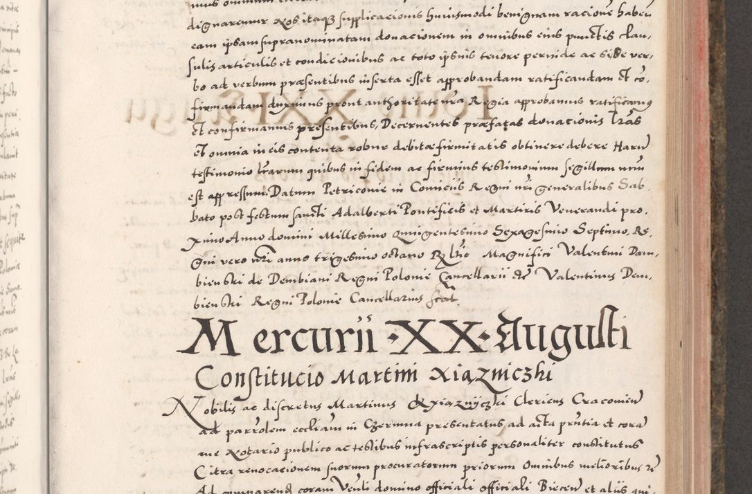 Zdjęcie nr 431 dla obiektu archiwalnego: Acta actorum causarum, sententiarum tam diffinitivarum quam interloquutoriarum, decretorum, obligationum, quietationum, constitutionum procuratorum etc. coram reverendo domino Martino Izdbienski de Russiecz archidiacono Posnaniensi, custode et in spiritualibus vicario generali Cracoviensi, ad annum Domini millesimum quingesimum sexagesimum quintum, cuius indictio octava, pontificatus Pii pape, annus sextus, continuantur