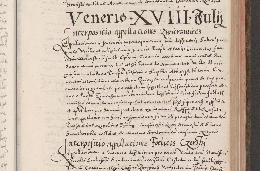 Zdjęcie nr 421 dla obiektu archiwalnego: Acta actorum causarum, sententiarum tam diffinitivarum quam interloquutoriarum, decretorum, obligationum, quietationum, constitutionum procuratorum etc. coram reverendo domino Martino Izdbienski de Russiecz archidiacono Posnaniensi, custode et in spiritualibus vicario generali Cracoviensi, ad annum Domini millesimum quingesimum sexagesimum quintum, cuius indictio octava, pontificatus Pii pape, annus sextus, continuantur
