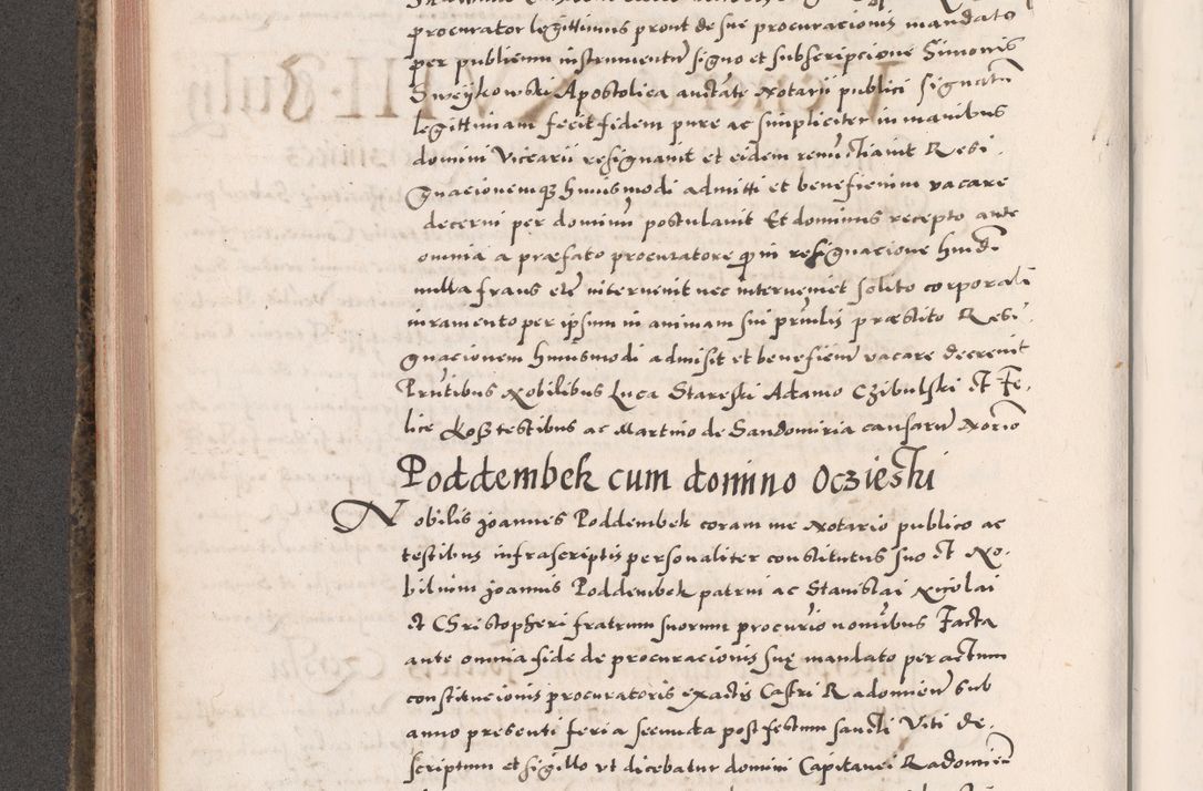 Zdjęcie nr 422 dla obiektu archiwalnego: Acta actorum causarum, sententiarum tam diffinitivarum quam interloquutoriarum, decretorum, obligationum, quietationum, constitutionum procuratorum etc. coram reverendo domino Martino Izdbienski de Russiecz archidiacono Posnaniensi, custode et in spiritualibus vicario generali Cracoviensi, ad annum Domini millesimum quingesimum sexagesimum quintum, cuius indictio octava, pontificatus Pii pape, annus sextus, continuantur