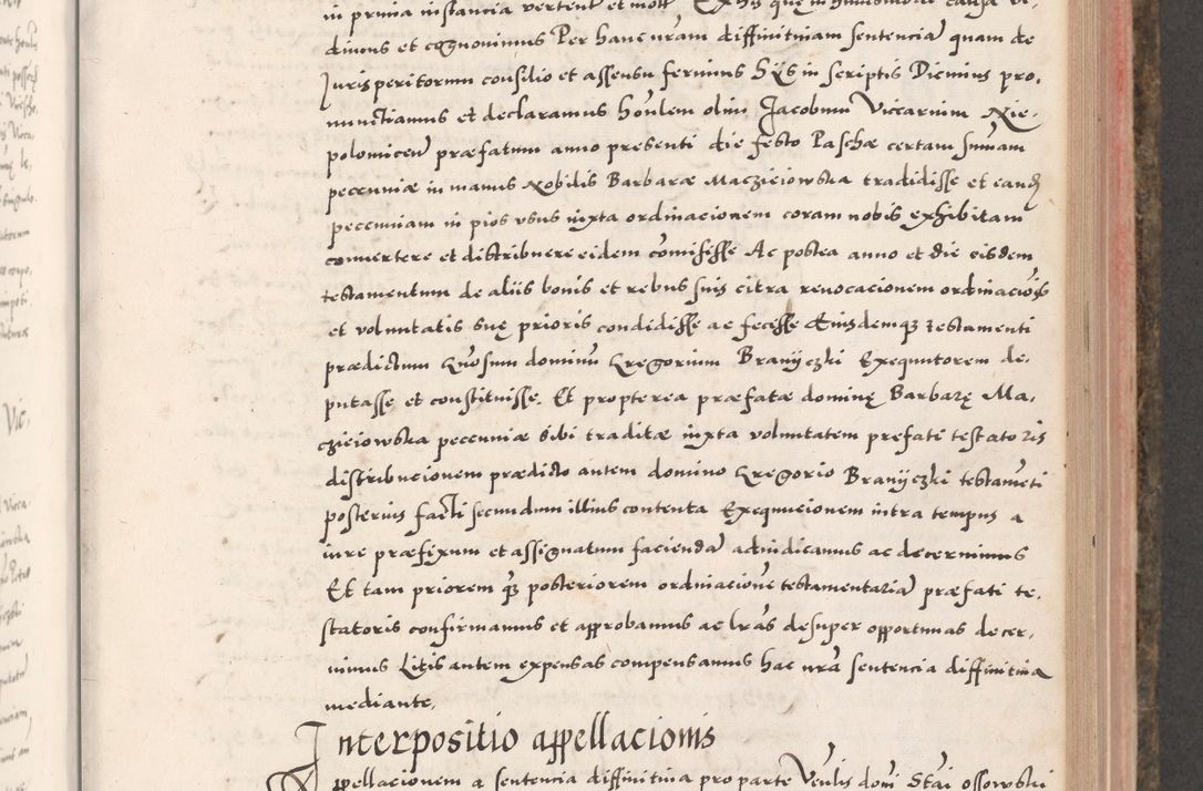 Zdjęcie nr 419 dla obiektu archiwalnego: Acta actorum causarum, sententiarum tam diffinitivarum quam interloquutoriarum, decretorum, obligationum, quietationum, constitutionum procuratorum etc. coram reverendo domino Martino Izdbienski de Russiecz archidiacono Posnaniensi, custode et in spiritualibus vicario generali Cracoviensi, ad annum Domini millesimum quingesimum sexagesimum quintum, cuius indictio octava, pontificatus Pii pape, annus sextus, continuantur