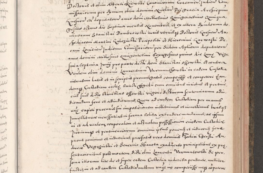 Zdjęcie nr 417 dla obiektu archiwalnego: Acta actorum causarum, sententiarum tam diffinitivarum quam interloquutoriarum, decretorum, obligationum, quietationum, constitutionum procuratorum etc. coram reverendo domino Martino Izdbienski de Russiecz archidiacono Posnaniensi, custode et in spiritualibus vicario generali Cracoviensi, ad annum Domini millesimum quingesimum sexagesimum quintum, cuius indictio octava, pontificatus Pii pape, annus sextus, continuantur
