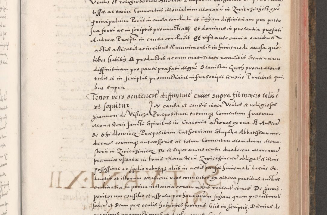 Zdjęcie nr 413 dla obiektu archiwalnego: Acta actorum causarum, sententiarum tam diffinitivarum quam interloquutoriarum, decretorum, obligationum, quietationum, constitutionum procuratorum etc. coram reverendo domino Martino Izdbienski de Russiecz archidiacono Posnaniensi, custode et in spiritualibus vicario generali Cracoviensi, ad annum Domini millesimum quingesimum sexagesimum quintum, cuius indictio octava, pontificatus Pii pape, annus sextus, continuantur