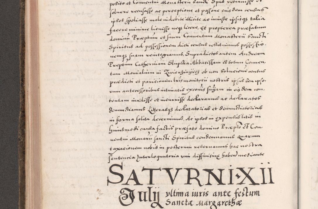 Zdjęcie nr 414 dla obiektu archiwalnego: Acta actorum causarum, sententiarum tam diffinitivarum quam interloquutoriarum, decretorum, obligationum, quietationum, constitutionum procuratorum etc. coram reverendo domino Martino Izdbienski de Russiecz archidiacono Posnaniensi, custode et in spiritualibus vicario generali Cracoviensi, ad annum Domini millesimum quingesimum sexagesimum quintum, cuius indictio octava, pontificatus Pii pape, annus sextus, continuantur