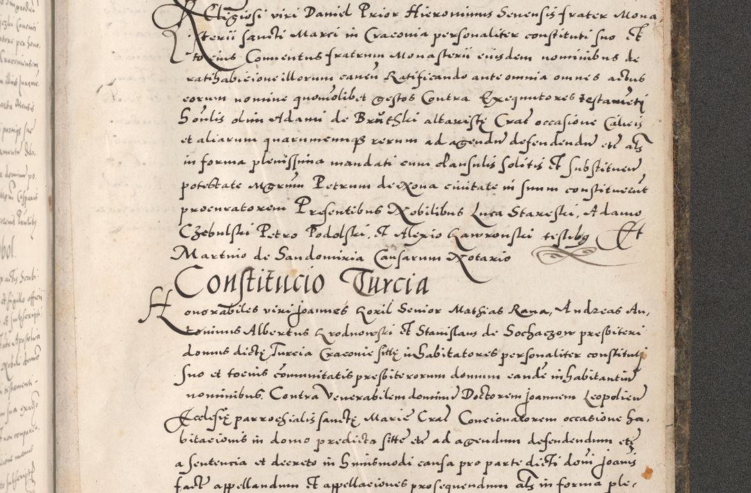 Zdjęcie nr 1203 dla obiektu archiwalnego: Acta actorum causarum, sententiarum tam diffinitivarum quam interloquutoriarum, decretorum, obligationum, quietationum, constitutionum procuratorum etc. coram reverendo domino Martino Izdbienski de Russiecz archidiacono Posnaniensi, custode et in spiritualibus vicario generali Cracoviensi, ad annum Domini millesimum quingesimum sexagesimum quintum, cuius indictio octava, pontificatus Pii pape, annus sextus, continuantur