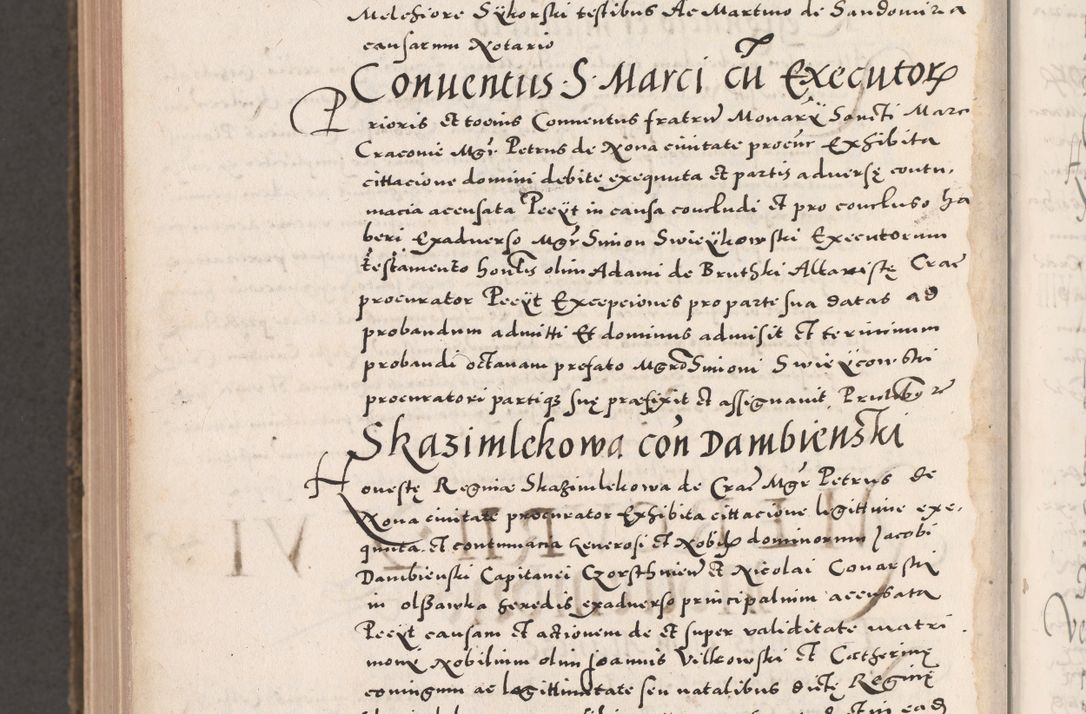 Zdjęcie nr 1196 dla obiektu archiwalnego: Acta actorum causarum, sententiarum tam diffinitivarum quam interloquutoriarum, decretorum, obligationum, quietationum, constitutionum procuratorum etc. coram reverendo domino Martino Izdbienski de Russiecz archidiacono Posnaniensi, custode et in spiritualibus vicario generali Cracoviensi, ad annum Domini millesimum quingesimum sexagesimum quintum, cuius indictio octava, pontificatus Pii pape, annus sextus, continuantur