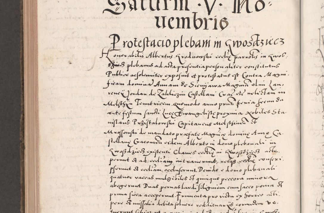 Zdjęcie nr 1190 dla obiektu archiwalnego: Acta actorum causarum, sententiarum tam diffinitivarum quam interloquutoriarum, decretorum, obligationum, quietationum, constitutionum procuratorum etc. coram reverendo domino Martino Izdbienski de Russiecz archidiacono Posnaniensi, custode et in spiritualibus vicario generali Cracoviensi, ad annum Domini millesimum quingesimum sexagesimum quintum, cuius indictio octava, pontificatus Pii pape, annus sextus, continuantur