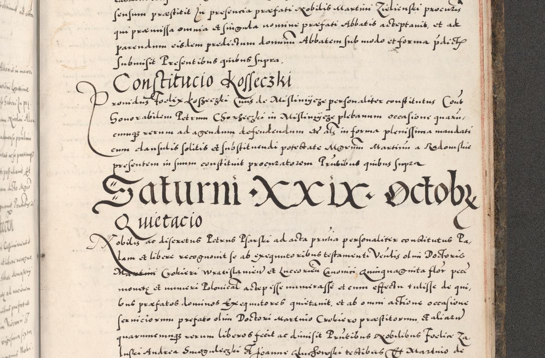 Zdjęcie nr 1181 dla obiektu archiwalnego: Acta actorum causarum, sententiarum tam diffinitivarum quam interloquutoriarum, decretorum, obligationum, quietationum, constitutionum procuratorum etc. coram reverendo domino Martino Izdbienski de Russiecz archidiacono Posnaniensi, custode et in spiritualibus vicario generali Cracoviensi, ad annum Domini millesimum quingesimum sexagesimum quintum, cuius indictio octava, pontificatus Pii pape, annus sextus, continuantur