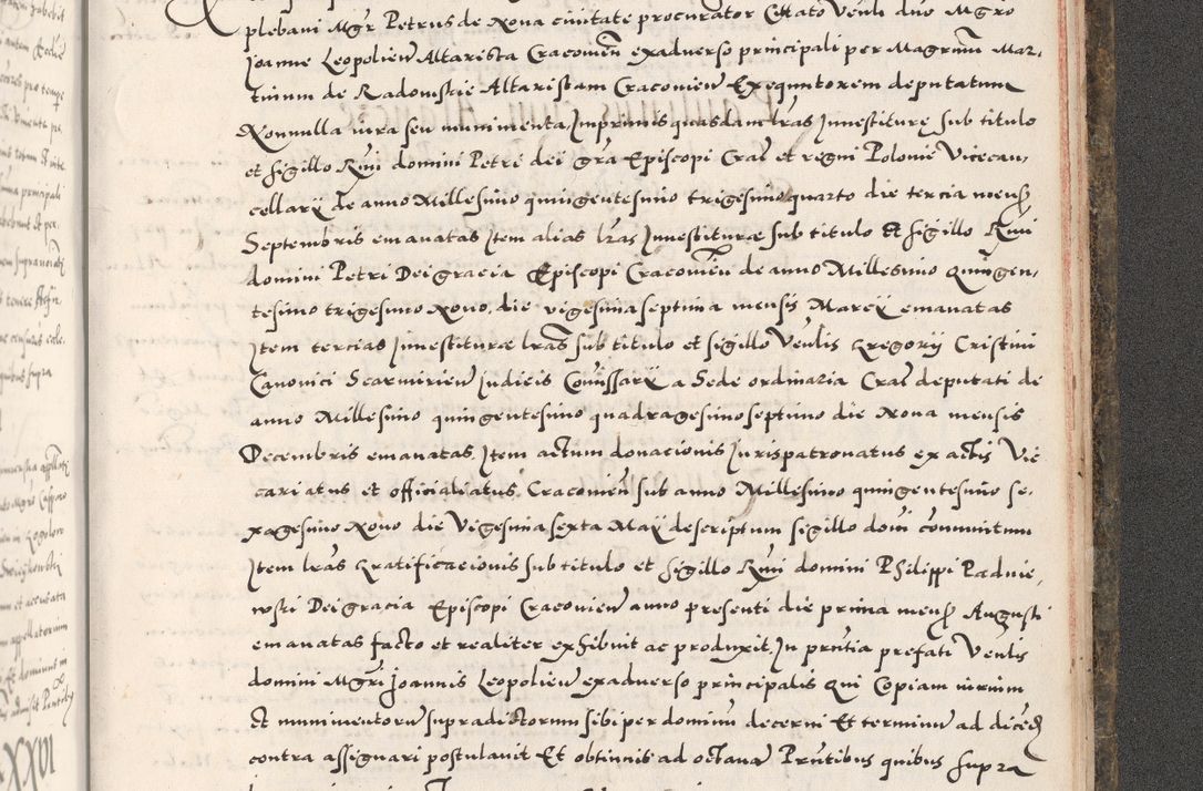 Zdjęcie nr 1179 dla obiektu archiwalnego: Acta actorum causarum, sententiarum tam diffinitivarum quam interloquutoriarum, decretorum, obligationum, quietationum, constitutionum procuratorum etc. coram reverendo domino Martino Izdbienski de Russiecz archidiacono Posnaniensi, custode et in spiritualibus vicario generali Cracoviensi, ad annum Domini millesimum quingesimum sexagesimum quintum, cuius indictio octava, pontificatus Pii pape, annus sextus, continuantur