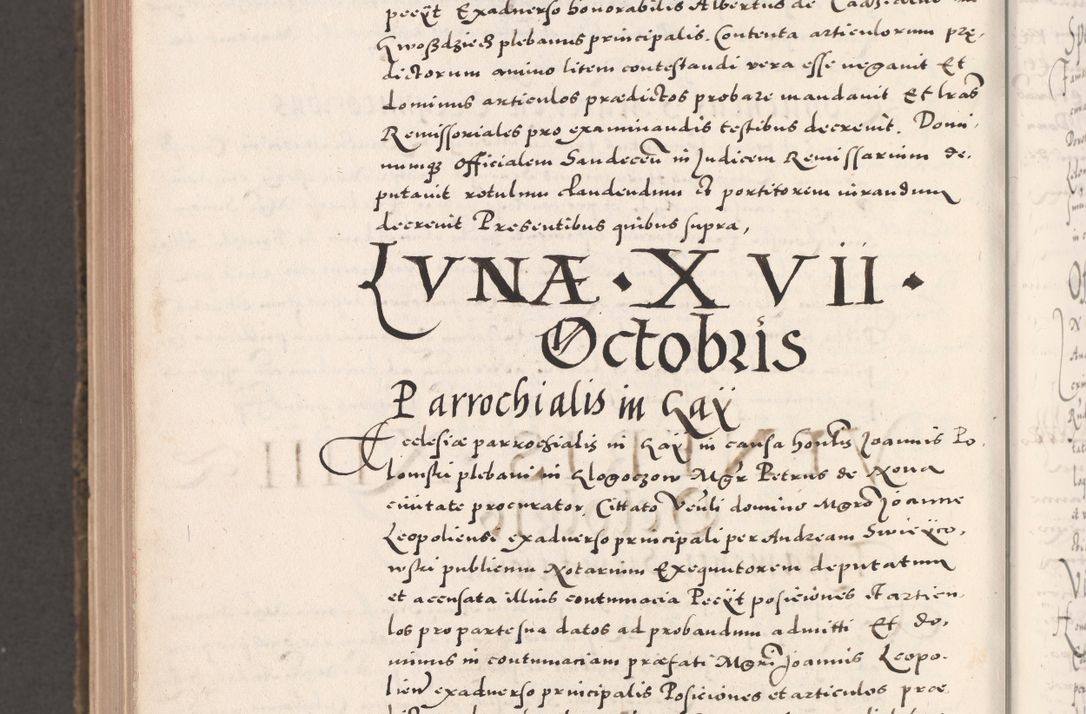 Zdjęcie nr 1172 dla obiektu archiwalnego: Acta actorum causarum, sententiarum tam diffinitivarum quam interloquutoriarum, decretorum, obligationum, quietationum, constitutionum procuratorum etc. coram reverendo domino Martino Izdbienski de Russiecz archidiacono Posnaniensi, custode et in spiritualibus vicario generali Cracoviensi, ad annum Domini millesimum quingesimum sexagesimum quintum, cuius indictio octava, pontificatus Pii pape, annus sextus, continuantur