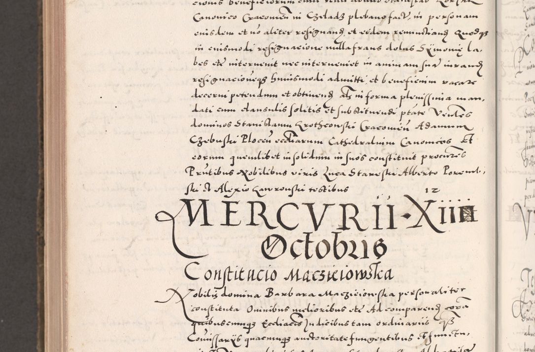 Zdjęcie nr 1170 dla obiektu archiwalnego: Acta actorum causarum, sententiarum tam diffinitivarum quam interloquutoriarum, decretorum, obligationum, quietationum, constitutionum procuratorum etc. coram reverendo domino Martino Izdbienski de Russiecz archidiacono Posnaniensi, custode et in spiritualibus vicario generali Cracoviensi, ad annum Domini millesimum quingesimum sexagesimum quintum, cuius indictio octava, pontificatus Pii pape, annus sextus, continuantur