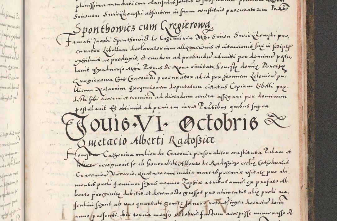Zdjęcie nr 1167 dla obiektu archiwalnego: Acta actorum causarum, sententiarum tam diffinitivarum quam interloquutoriarum, decretorum, obligationum, quietationum, constitutionum procuratorum etc. coram reverendo domino Martino Izdbienski de Russiecz archidiacono Posnaniensi, custode et in spiritualibus vicario generali Cracoviensi, ad annum Domini millesimum quingesimum sexagesimum quintum, cuius indictio octava, pontificatus Pii pape, annus sextus, continuantur
